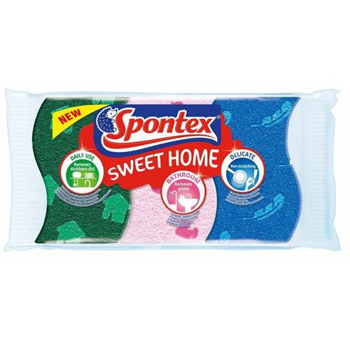 Spontex Cellulose Sweet Home Waschlappen 3 Stück 97070297