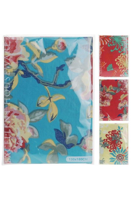 Tischdecken aus Papier und Kunststoff - Flanell Tischdecke Rosen 4 Farben 130x180cm - 