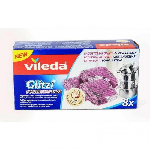 Vileda Glitzi Power Soap Pads Schwämme zum Spülen von Töpfen 8-tlg