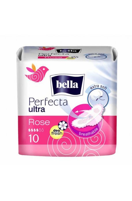 Taschentücher aus Damenbinden - Bella Perfecta Ultra Rose Damenbinden 10tlg - 