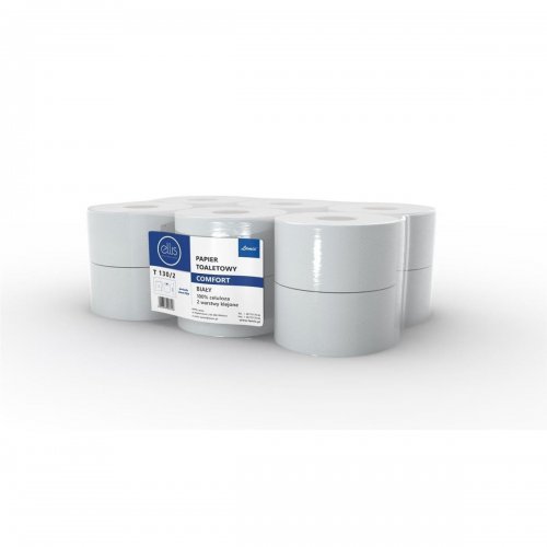 Jumbo White Toilettenpapier Comfort T130 / 2 100% Zellulose