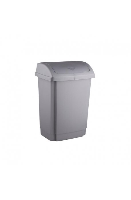 Behälter zur Mülltrennung - Plast Team Swing Mülleimer 15l 1346 Silber - 
