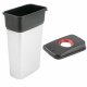 Behälter zur Mülltrennung - Vileda Geo Metallic Korb 55l 137660 + Deckel schwarz und rot Metall 137664 Vileda Profession