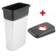 Behälter zur Mülltrennung - Vileda Geo Metallic Korb 55l 137660 + Deckel schwarz und rot Metall 137664 Vileda Profession