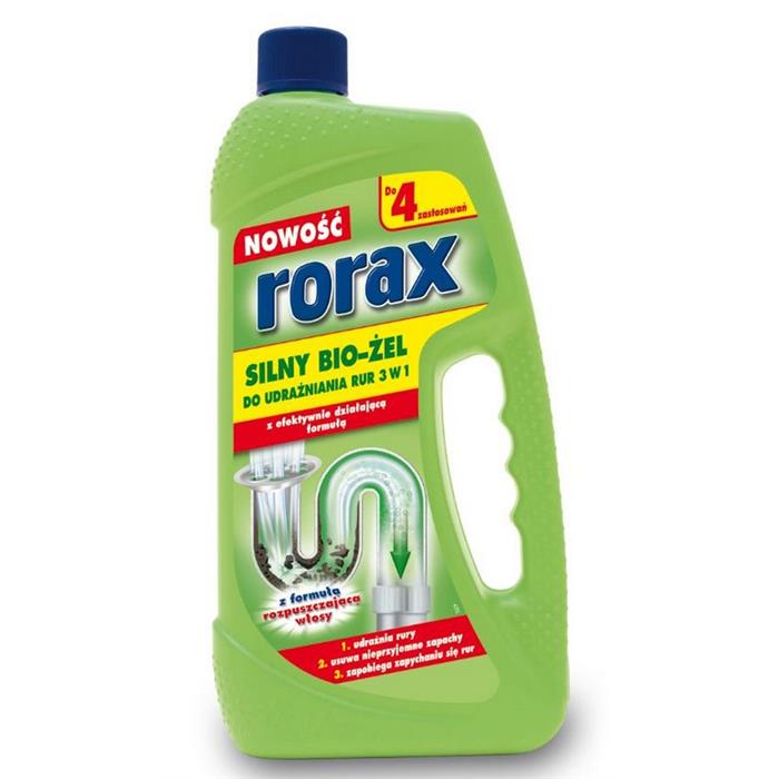 Toiletten- oder Badezimmerflüssigkeiten, Duftkörbe - Rorax Bio Gel zum Entblocken von 1000ml Grün - 