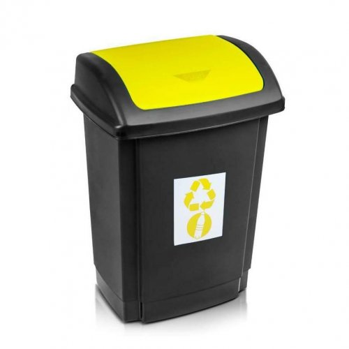 Abfallbehälter 25l Swing Yellow Cover 1341 Plast Team