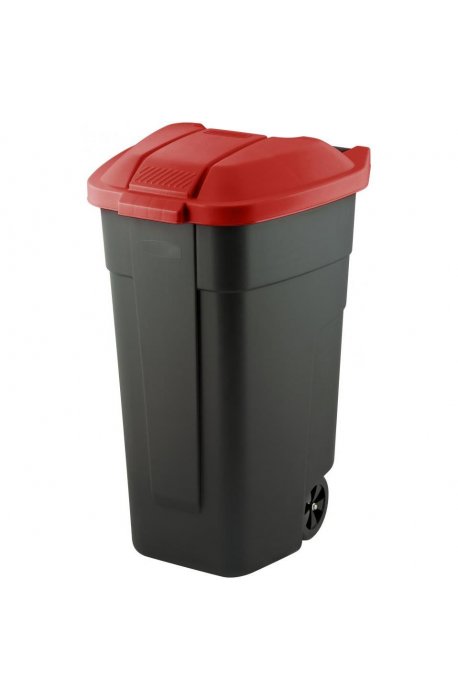 Behälter zur Mülltrennung - Curver Mülleimer Mit Rädern 110l Rot 214126 - 