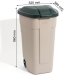 Behälter zur Mülltrennung - Curver Mülleimer auf Rädern 110l Beige 176805 - 