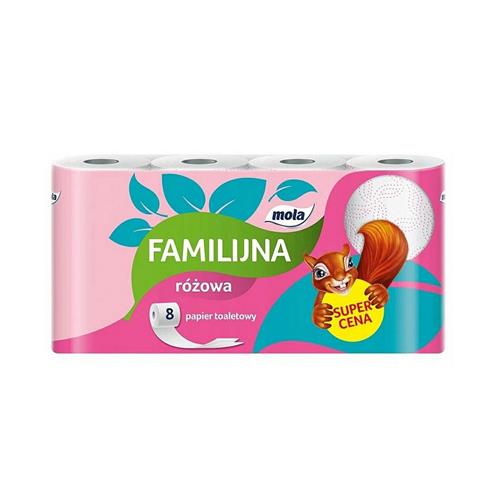 Toilettenpapier Pink 8 Stück Mola Familijna